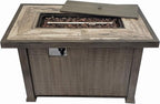 Gray Oak 50,000 BTU Propane Fire Pit Table - Aluminum & Steel Frame Multi Market World Inc.