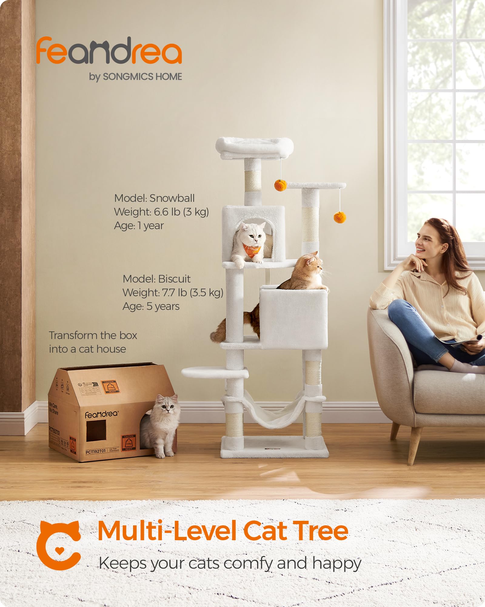 Cat Tree 2 Perches 2 Caves Multi Market World Inc.