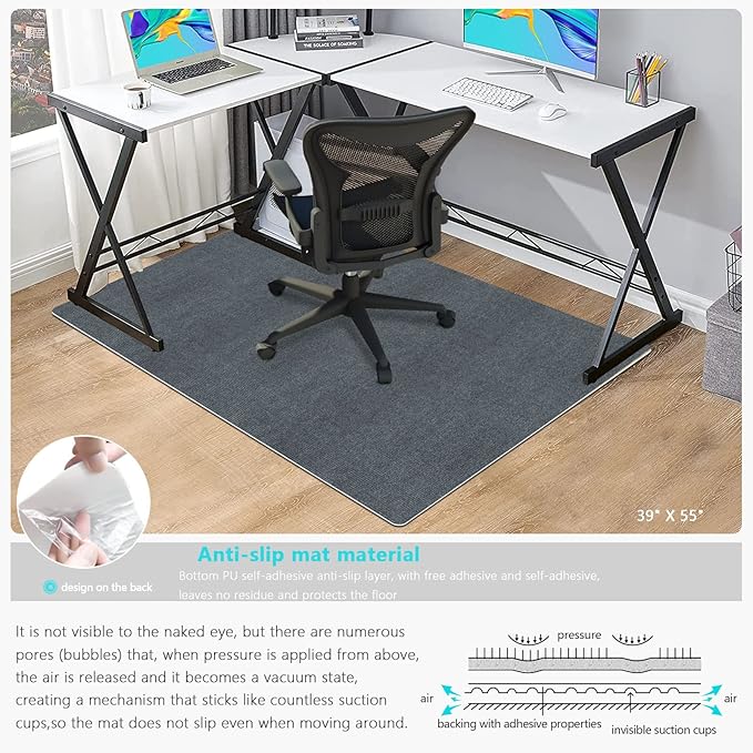 39" X 55" , Office Chair Mat, Carpet , Rug ,  Non Slip Floor Protector Multi Market World Inc.