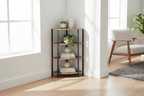Rustic Industrial Corne Rack – 4-Tier Slim Corner Storage Shelf (31-Inch) Multi Market World Inc.