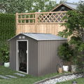 9.1' x 6.4' x 6.3 Garden Storage Shed w/Floor Foundation Outdoor Patio Yard Metal Tool Storage House w/ Double Doors Multi Market World Inc.