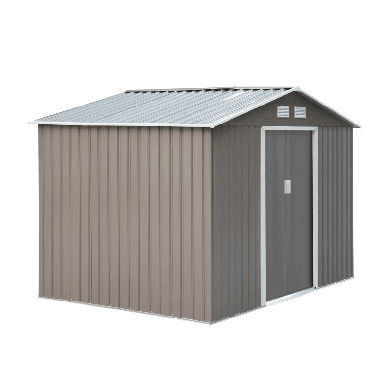 9.1' x 6.4' x 6.3 Garden Storage Shed w/Floor Foundation Outdoor Patio Yard Metal Tool Storage House w/ Double Doors Multi Market World Inc.