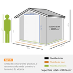 9.1' x 6.4' x 6.3 Garden Storage Shed w/Floor Foundation Outdoor Patio Yard Metal Tool Storage House w/ Double Doors Multi Market World Inc.
