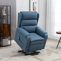 Lift Chair for Elderly, Power Chair Recliner with Footrest, Remote Control, Side Pockets for Living Room, Blue Multi Market World Inc.