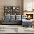 97.8" L-Shaped Velvet Sectional Sofa with Storage Chaise and Built-In Cup Holders Multi Market World Inc.