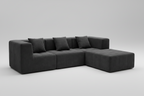 4-Piece Modern Boneless Modular Sectional Sofa with Large Ottoman (110" W) – Charcoal Grey Multi Market World Inc.