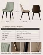 Faux Leather Dining Chair - Heavy Duty Commercial Grade Accent Chair Multi Market World Inc.