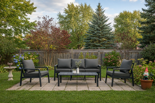 4-Piece Heavy Duty Steel , Outdoor Sofa Set,  Outdoor Patio Conversation Set Multi Market World Inc.