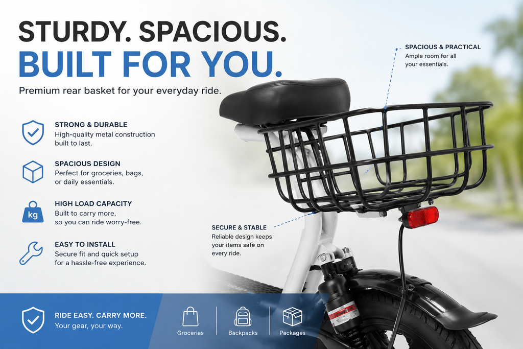 E-Scooter/ Electric Scooter with Seat & Basket, 750W, 48V 10.4Ah, 30KM Range (FD) Multi Market World Inc.