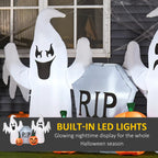 4ft Light-Up Halloween Inflatable: Spooky Ghosts, Tombstone & Pumpkin Multi Market World Inc.