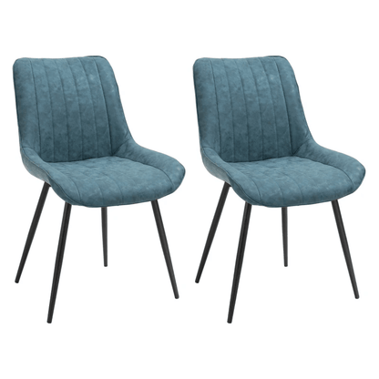 1 Dining Chair, PU Upholstered Accent Chairs with Metal Legs for Kitchen