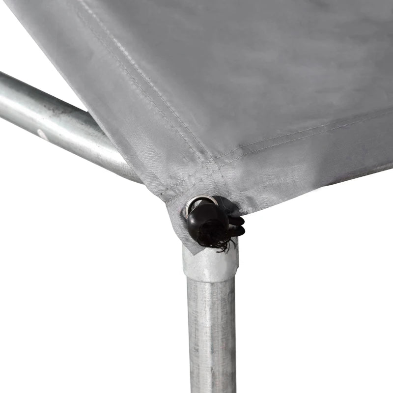 Dog Kennel Outdoor Run Fence with Roof, Steel Lock, Mesh Sidewalls for Backyard & Patio, 9.8' x 9.8' x 7.7' Multi Market World Inc.