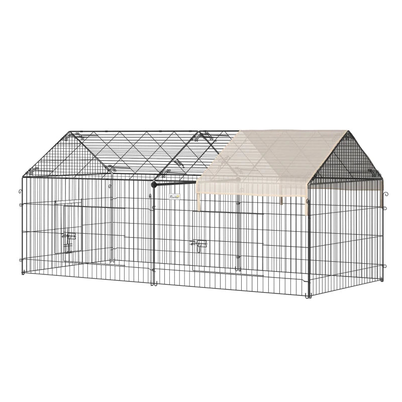Ferret Cage Metal Chicken Run, Outdoor Dog Kennel Catio with Water-Resistant Cover Multi Market World Inc.