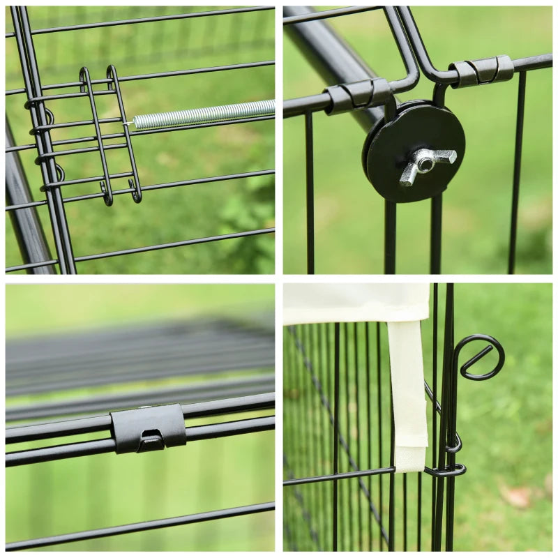 Ferret Cage Metal Chicken Run, Outdoor Dog Kennel Catio with Water-Resistant Cover Multi Market World Inc.