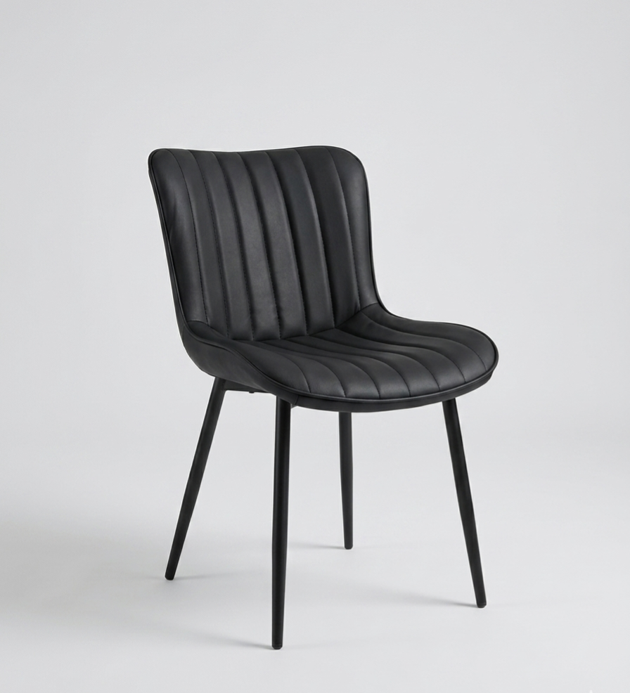 Mid-Century Upholstered Dining Chair with Vertical Stitching, 300 lbs Capacity Multi Market World Inc.