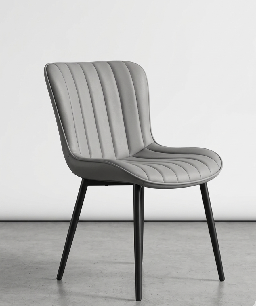 Mid-Century Upholstered Dining Chair with Vertical Stitching, 300 lbs Capacity Multi Market World Inc.