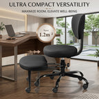 Ergonomic Cross-Legged Office Chair with Adjustable Footrest &amp; Lumbar Support Multi Market World Inc.