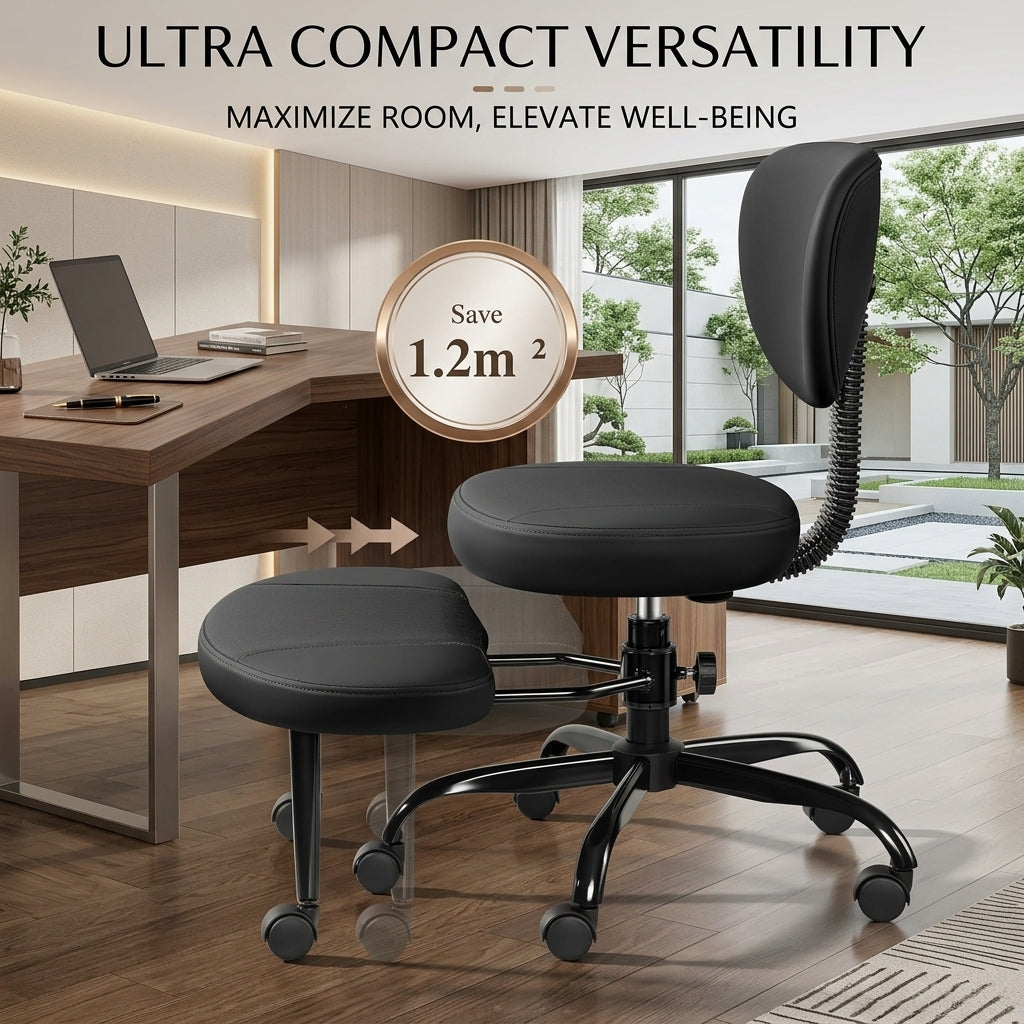 Ergonomic Cross-Legged Office Chair with Adjustable Footrest &amp; Lumbar Support Multi Market World Inc.
