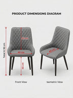 Commercial Grade Dining Chair, Thick Metal Legs & Diamond Quilted Leatherette Multi Market World Inc.