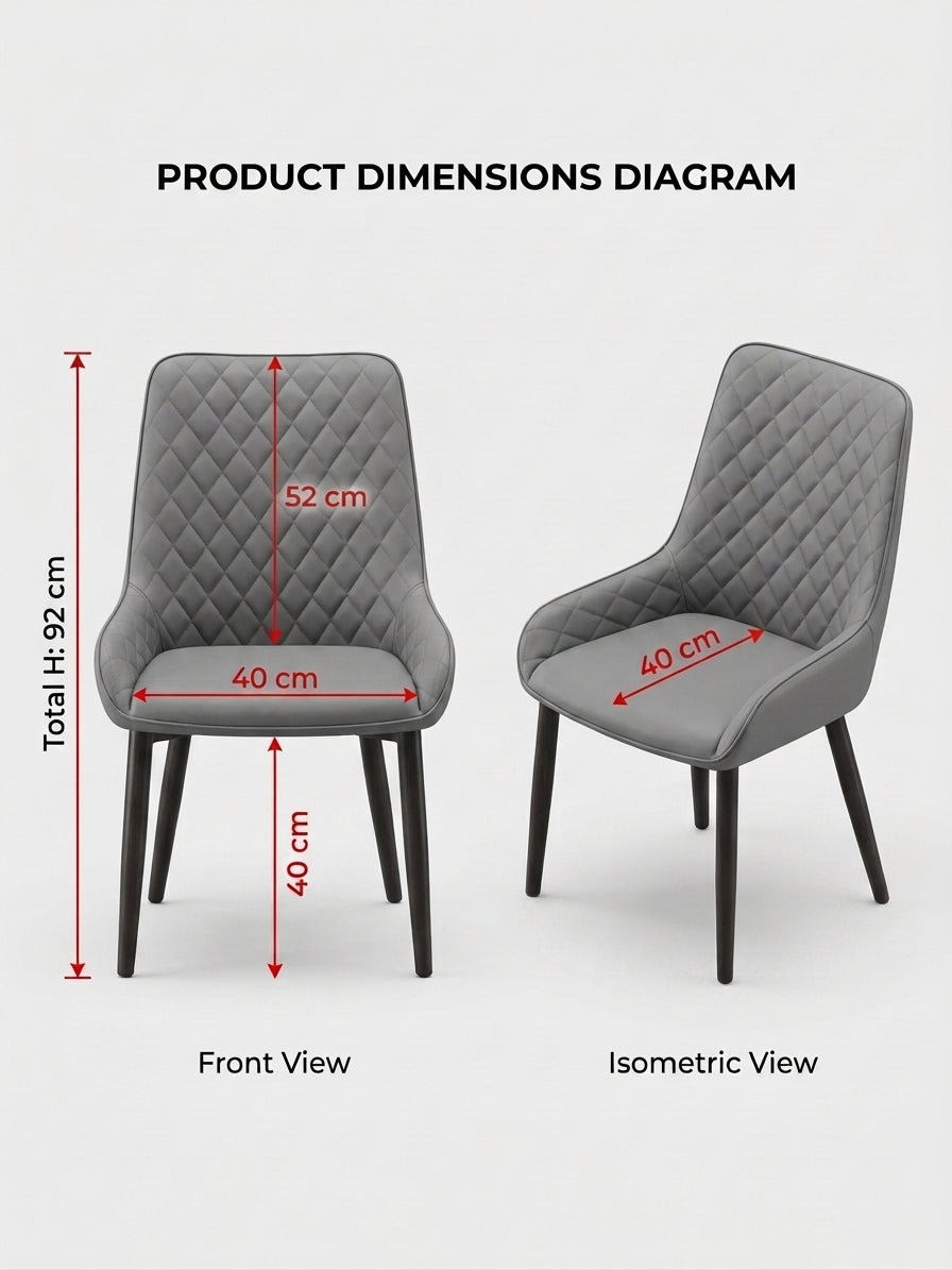 Commercial Grade Dining Chair, Thick Metal Legs & Diamond Quilted Leatherette Multi Market World Inc.