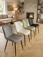 Mid-Century Upholstered Dining Chair with Vertical Stitching, 300 lbs Capacity - Elegant & Comfortable Seating Multi Market World Inc.