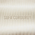 98.4" Boneless Sectional Sofa with Lounge Chaise, Soft Corduroy, Off-White Multi Market World Inc.