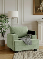 Storage Armchair, Bright Sage Fabric - Compact, Space-Saving Single Sofa Multi Market World Inc.