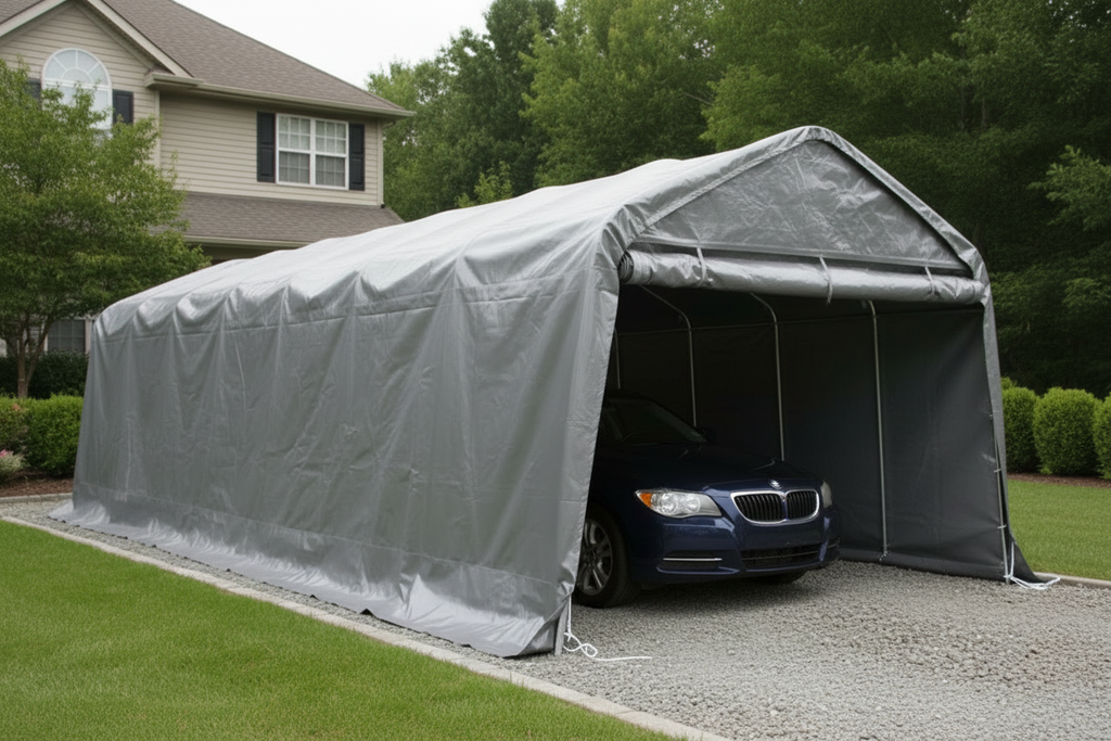 11x20 ft Gazebo Car Shelter/ Carport with zipper door, for car parking Multi Market World Inc.