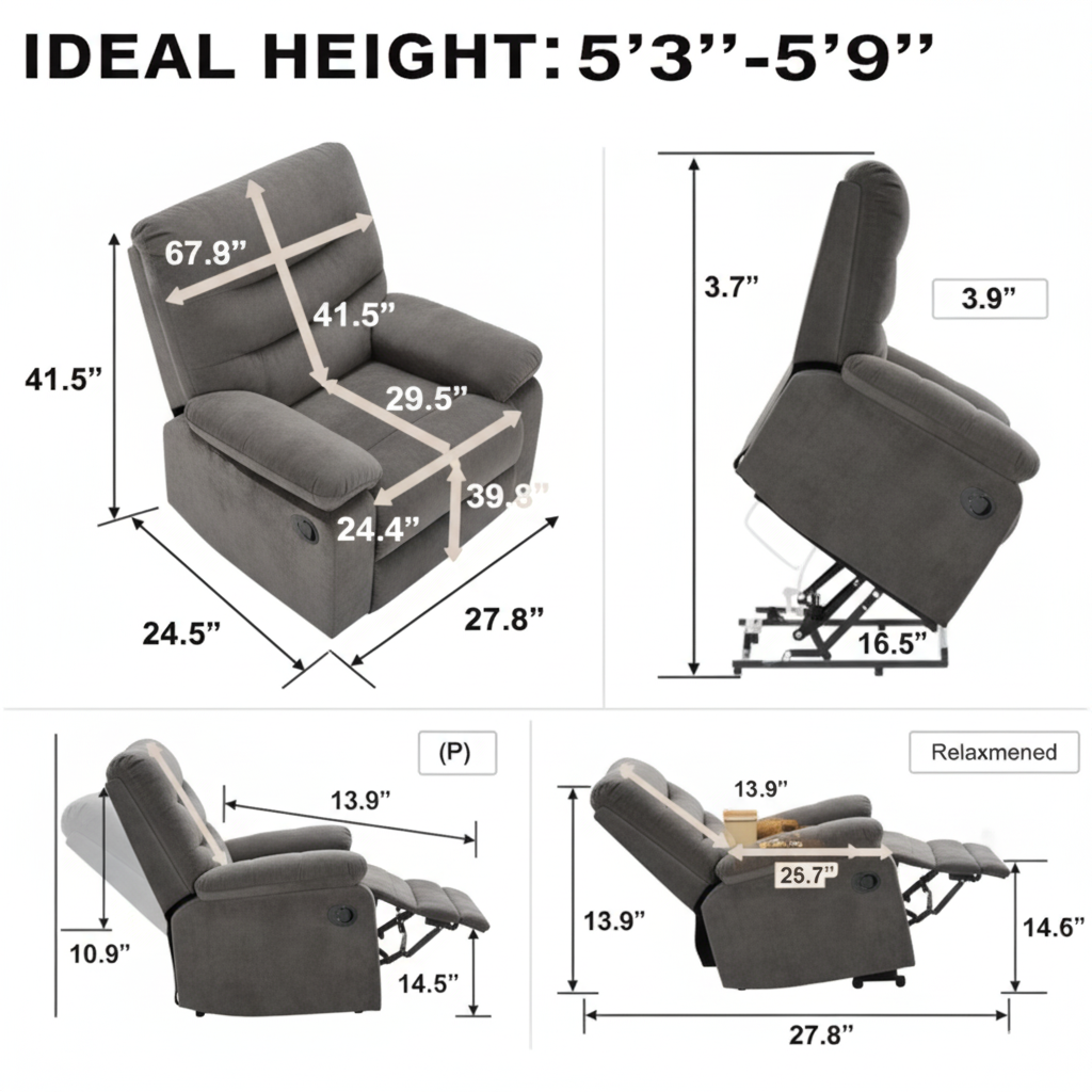 Seniors Electric Power Lift Recliner Chair - Extra wide
