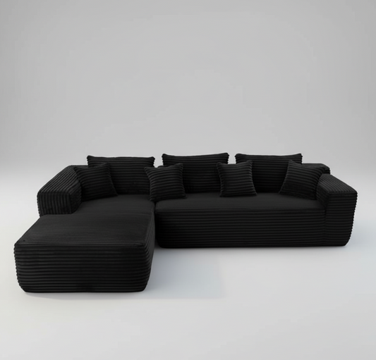 L-shape Sofa Bed, 104", Compressed Memory Foam Couch, boneless couch, free delivery