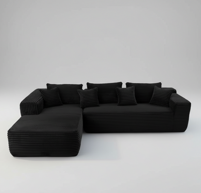 L-shape Sofa Bed, 104", Compressed Memory Foam Couch, boneless couch, pickup