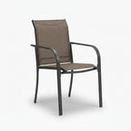 Set of 2 Patio Chair, Metal Outdoor Dining Chair with Fabric Backrest Multi Market World Inc.