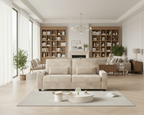 72.5 Inch Modern Velvet Sofa Couch, 2-Seater Loveseat with Hidden Storage Base, USB & Type-C Charging Ports, for Living Room (Cream) (fd) Multi Market World Inc.