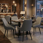 Commercial Grade Dining Chair, Thick Metal Legs & Diamond Quilted Leatherette Multi Market World Inc.