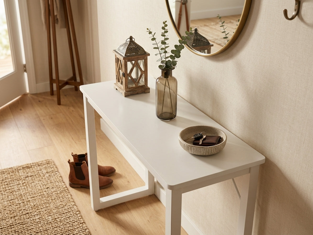 Simple Entryway Console Table with Metal Legs & Wood Top Multi Market World Inc.
