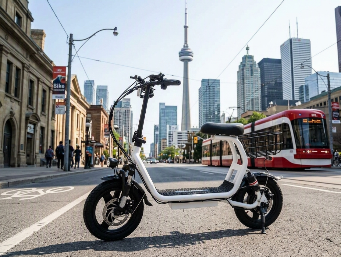 E-Scooter/ Electric Scooter with Seat & Basket, 750W, 48V 10.4Ah, 30KM Range Multi Market World Inc.