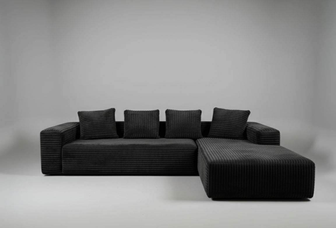 L-shape Sofa Bed, 104", Compressed Memory Foam Couch, boneless couch Multi Market World Inc.