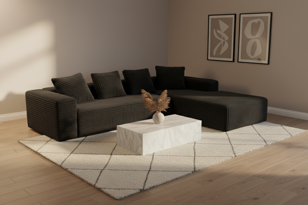 L-shape Sofa Bed, 104", Compressed Memory Foam Couch, boneless couch Multi Market World Inc.
