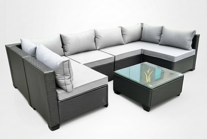 MMW 7-piece Patio Set (Dark Grey)