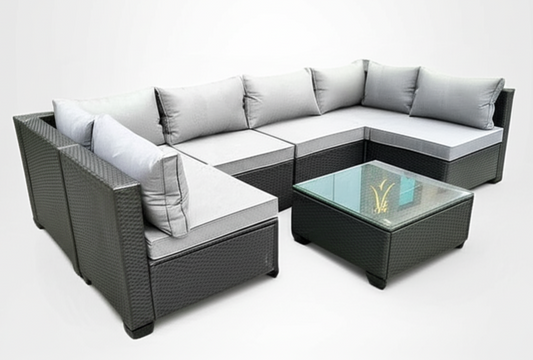 MMW 7-piece Patio Set (Dark Grey)