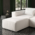 118" 4 Pieces Modular Sectional Boneless Sofa with Chaise, No-leg Couch, Dark Grey Multi Market World Inc.