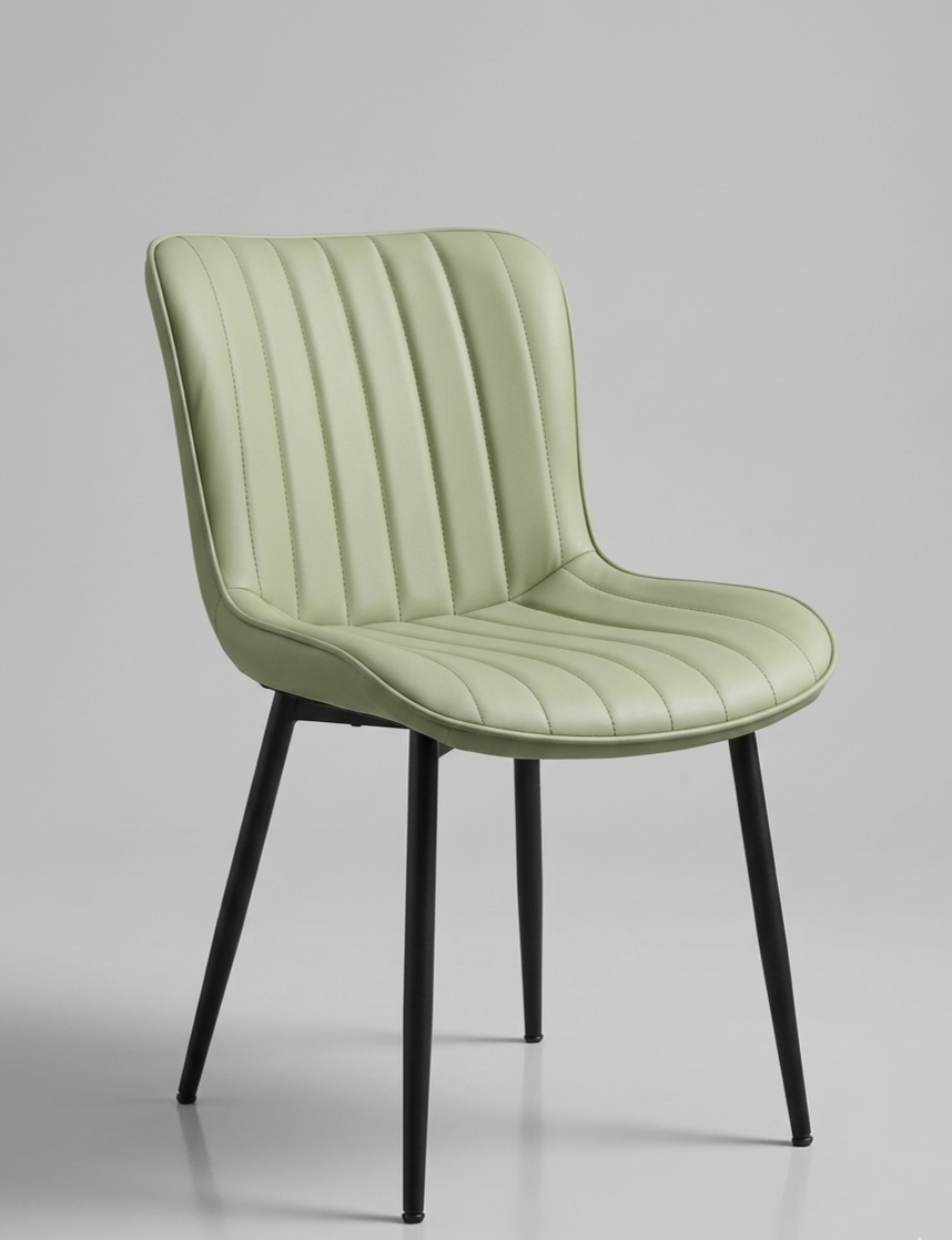 Mid-Century Upholstered Dining Chair with Vertical Stitching, 300 lbs Capacity Multi Market World Inc.