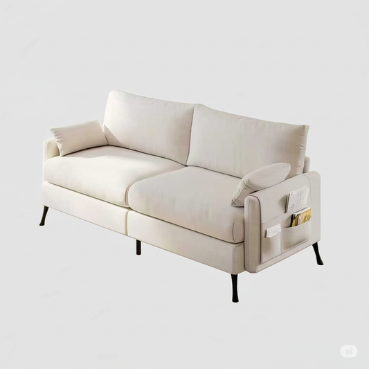 205cm 3-Seater Soft Sofa with Side Storage