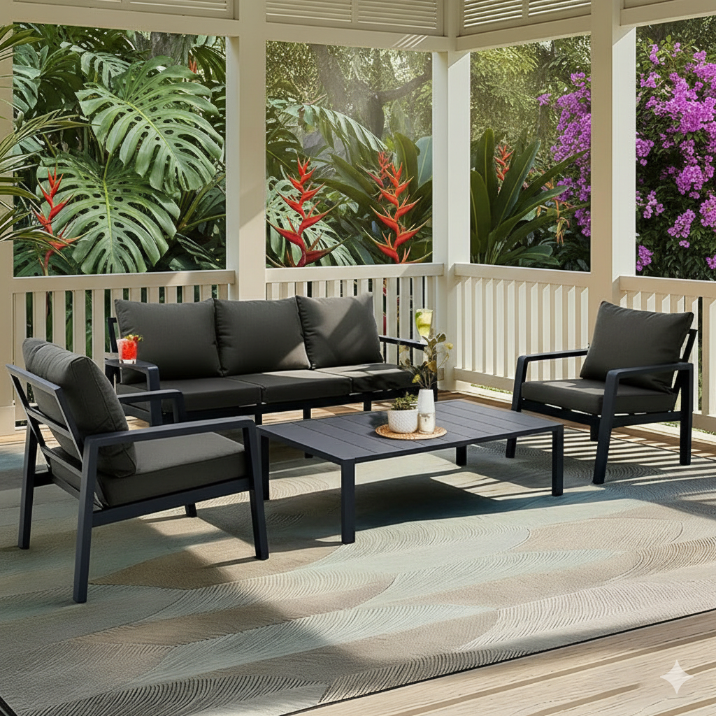 4-Piece Heavy Duty Steel , Outdoor Sofa Set,  Outdoor Patio Conversation Set Multi Market World Inc.