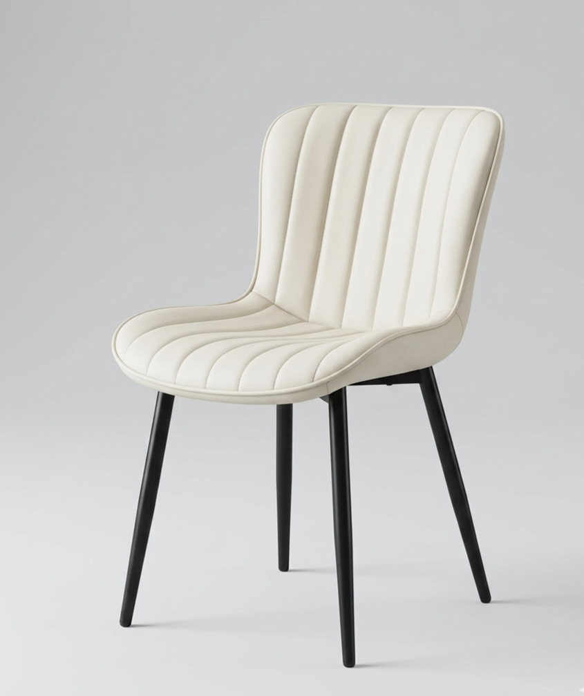Mid-Century Upholstered Dining Chair with Vertical Stitching, 300 lbs Capacity Multi Market World Inc.