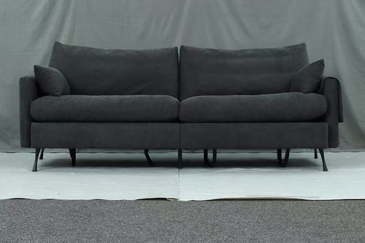 205cm 3-Seater Soft Sofa with Side Storage