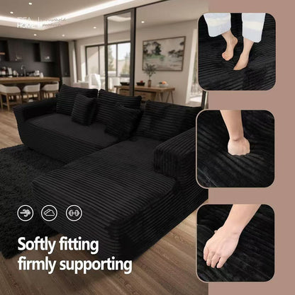 L-shape Sofa Bed, 104", Compressed Memory Foam Couch, boneless couch, pickup
