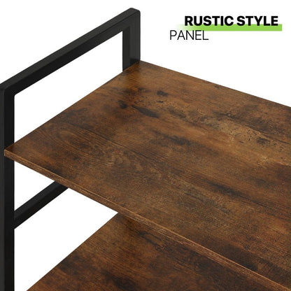 4-tiers Shelves, Industrial, Bookcase