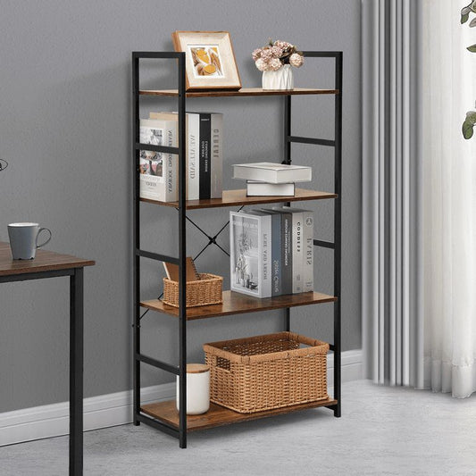 4-tiers Shelves, Industrial, Bookcase