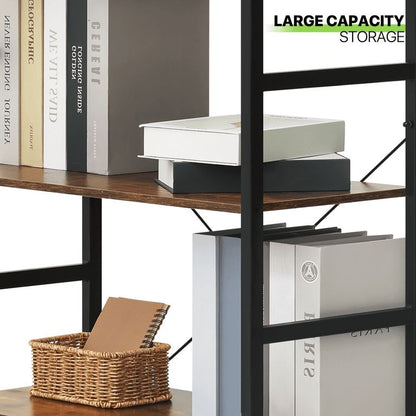 4-tiers Shelves, Industrial, Bookcase